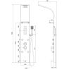 Mexen Adrox panel de ducha con caño, cromo - 7613-04-00