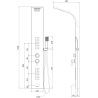 Mexen Ardo shower panel with spout, chrome - 7617-04-00