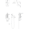 Mexen Boka conjunto de ducha empotrado, cromo - 7603-03-00