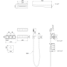 Mexen Fall Unterputz-Duschset, Chrom - 7602-04-00
