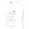 Panneau de douche Mexen Gros, chrome - 7619-03-00