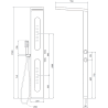 Mexen Mano panel prysznicowy, czarny - 7609-02-70