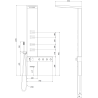 Mexen Natan painel de duche com bica, preto - 7626-04-70