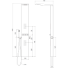 Mexen Omar Duschpaneel, schwarz - 7610-03-70
