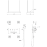 Mexen Soler inbouw doucheset, chroom - 7601-04-00