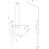 Mexen Strit Πάνελ ντους, μαύρο - 7625-02-70