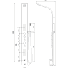 Mexen Timor Duschpaneel mit Auslauf, Chrom - 7621-04-00