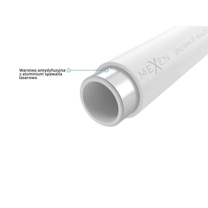 Mexen AL-L rör PE-Xb/AL/PE-Xb 25 x 2,5 mm, 50 m - W97100-2025-50