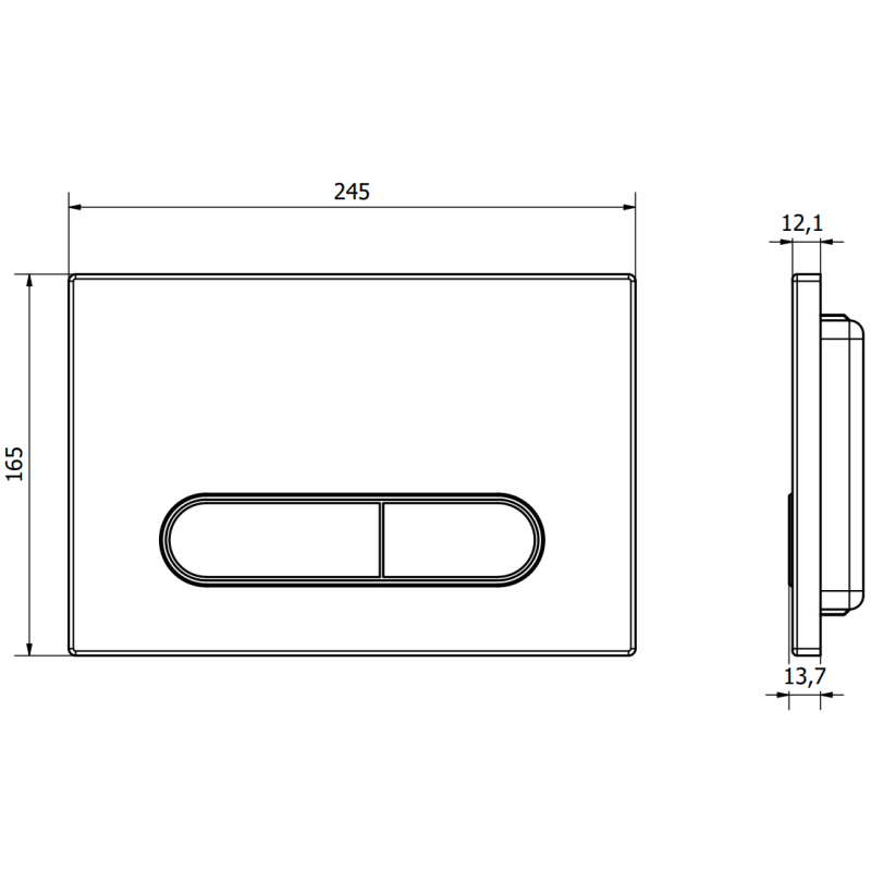 Mexen Fenix 11 pulsante di scarico, nero opaco - 601103