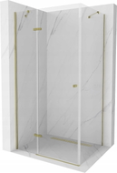 Mexen Roma swing shower cabin 100 x 90 cm, transparent, gold - 854-100-090--50-00