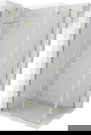 Mexen Roma duschkabin med svängdörr 120 x 80 cm, transparent, guld - 854-120-080-50-00