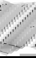 Mexen Roma cabina doccia a battente 70 x 70 cm, trasparente, nera - 854-070-070-70-00