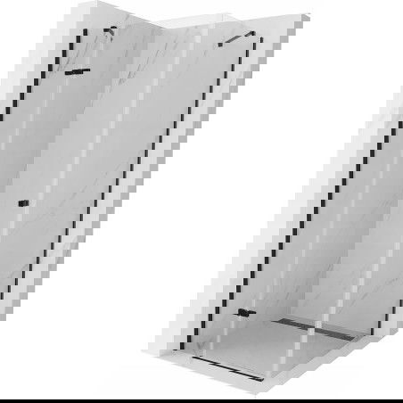 Mexen Roma καμπίνα ντους με αιωρούμενη πόρτα 80 x 80 cm, διαφανής, μαύρη