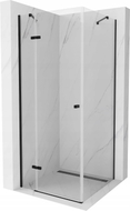 Mexen Roma swing shower cabin 100 x 100 cm, transparent, black - 854-100-100-70-00