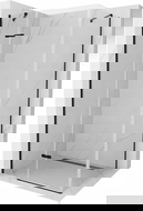Mexen Roma douchecabine met scharnierdeur 70 x 110 cm, transparant, zwart - 854-070-110-70-00