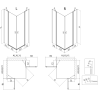 Mexen Mist Duo Duschkabine, schwenkbar 105 x 70 cm, transparent, Chrom - 8A4-105-070-01-00