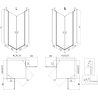 Mexen Mist Duo cabine de douche pivotante 110 x 70 cm, transparent, chrome - 8A4-110-070-01-00