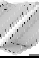 Mexen Roma odpirna tuš kabina 80 x 120 cm, prozorna, črna - 854-080-120-70-00