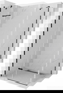 Mexen Roma douchecabine, scharnierend, 100 x 80 cm, transparant, zwart - 854-100-080-70-00