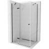 Mexen Roma Duschkabine schwenkbar 110 x 80 cm, transparent, schwarz - 854-110-080-70-00