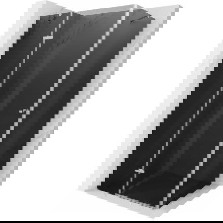 Mexen Roma Duschkabine schwenkbar 70 x 90 cm, Graphit, Chrom - 854-070-090-01-40