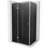 Mexen Roma pivot shower cabin 80 x 120 cm, graphite, chrome - 854-080-120-01-40