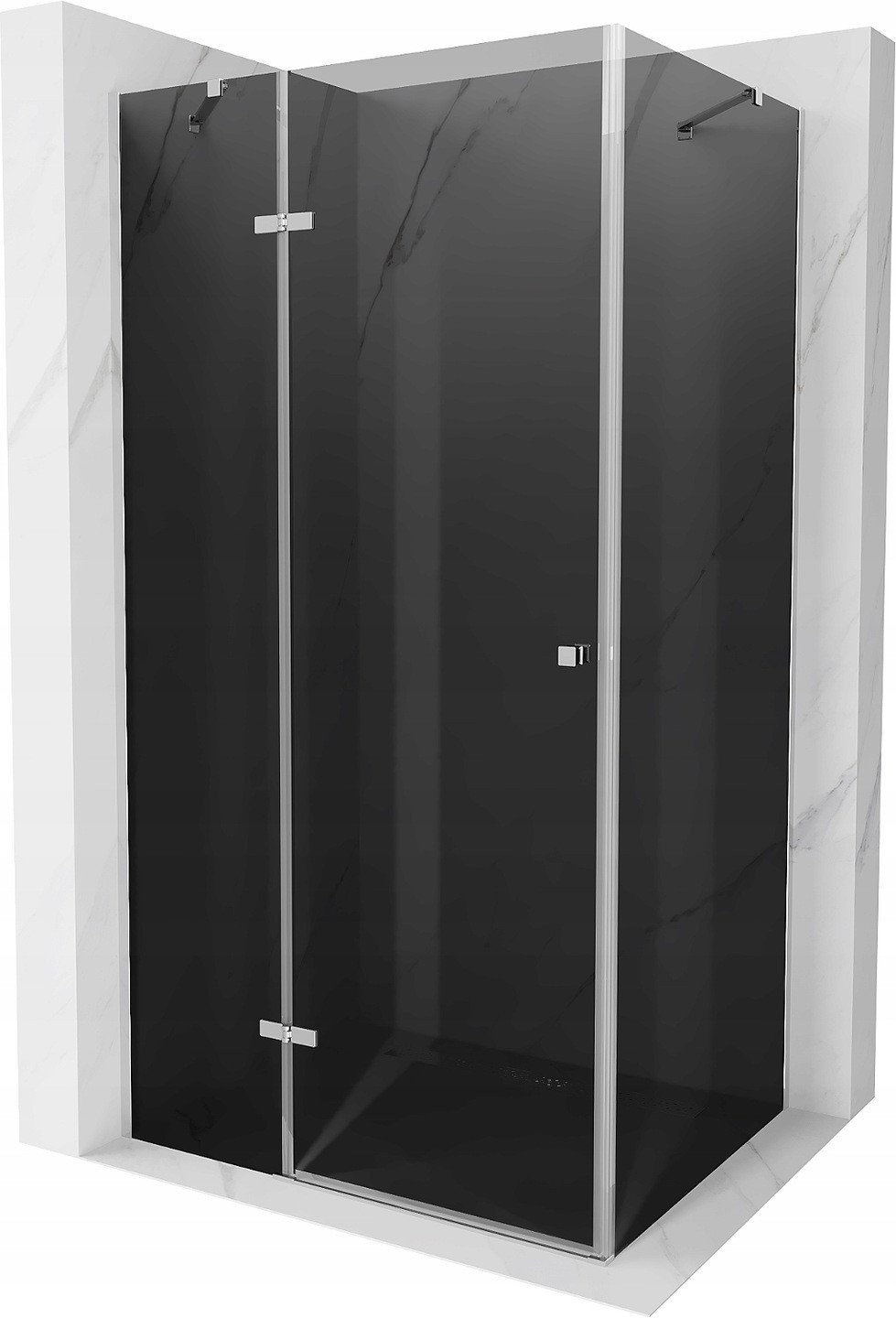 Mexen Roma kabina prysznicowa uchylna 90 x 70 cm, grafit, chrom - 854-090-070-01-40