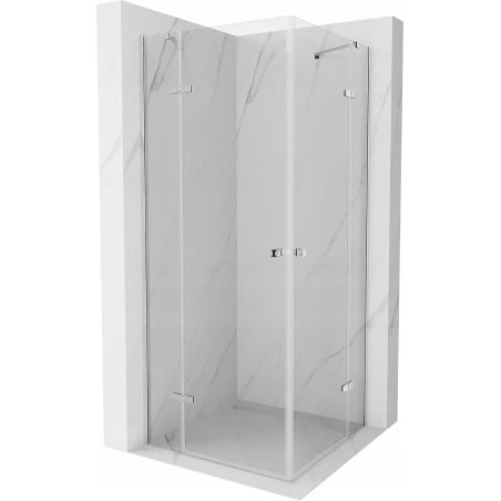 Mexen Roma Duo cabine de douche pivotante 90 x 90 cm, transparent, chrome - 854-090-090-02-00