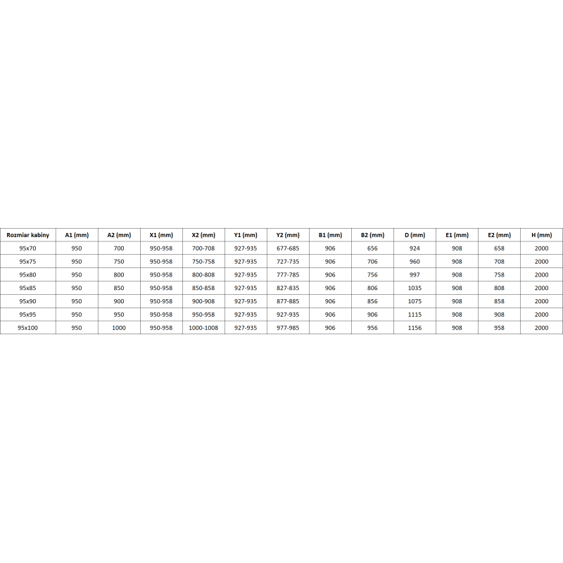 Mexen Lunar-B Duo kabina prysznicowa uchylna 95 x 80 cm, transparent, złota - 832-095L-080P-50-00