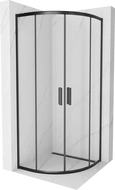 Mexen Rio cabine de douche semi-circulaire 70 x 70 cm, transparente, noire - 863-070-070-70-00