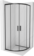Mexen Rio cabine de douche demi-circulaire 80 x 80 cm, transparent, noir - 863-080-080-70-00