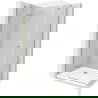 Mexen Roma douchecabine draaideur 110 x 90 cm, transparant, goud + douchebak Flat - 854-110-090-50-00-4010