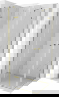 Mexen Roma Duo cabina doccia a battente 90 x 90 cm, trasparente, oro - 854-090-090-50-00-02