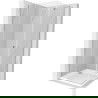 Mexen Roma Duo Duschkabine schwenkbar 80 x 80 cm, transparent, Chrom + Duschwanne Flat - 854-080-080-01-02-4010