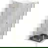 Mexen Roma cabine de duche basculante 90 x 90 cm, transparente, dourada + base de duche Flat, preta - 854-090-090-50-00-4070G
