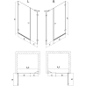 Mexen Lunar-B hinged right shower door 130 cm, transparent, brushed gold - 832S-130-050-55-00-P