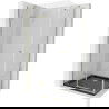 Mexen Roma cabine de douche pivotante 120 x 90 cm, transparent, doré + receveur Flat, noir - 854-120-090-50-00-4070G