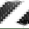 Mexen Roma draaideur douchecabine 120 x 90 cm, grafiet, chroom + Flat douchebak, zwart - 854-120-090-01-40-4070