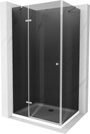 Mexen Roma avatav dušinurk 70 x 100 cm, grafiit, kroom + Flat dušialus, valge - 854-070-100-01-40-4010