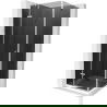Mexen Roma draaideur douchecabine 100 x 100 cm, grafiet, chroom + Flat douchebak, wit - 854-100-100-01-40-4010
