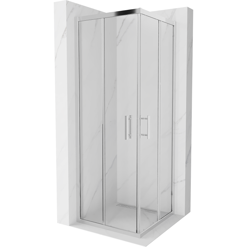 Mexen Rio cabine de duche quadrada 70 x 70 cm, transparente, cromado - 860-070-070-01-00