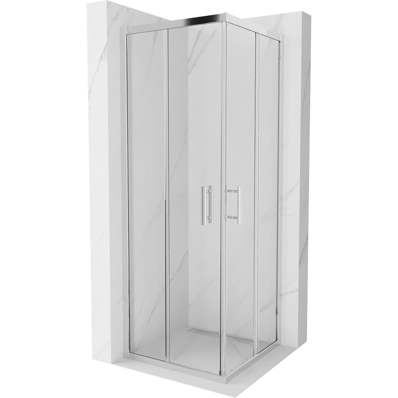 Mexen Rio square shower cabin 70 x 70 cm, transparent, chrome - 860-070-070-01-00