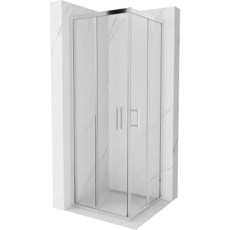 Mexen Rio cabine de douche carrée 70 x 70 cm, transparent, chrome - 860-070-070-01-00