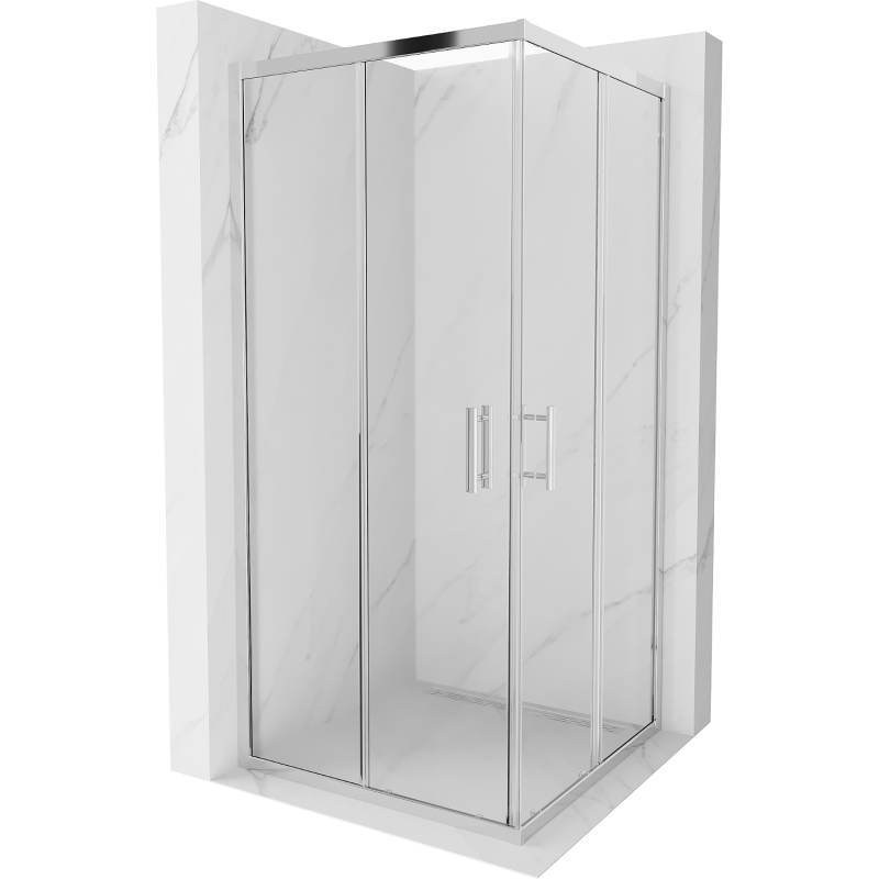 Mexen Rio Quadrant Shower Cabin 90 x 90 cm, Transparent, Chrome - 860-090-090-01-00