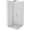 Mexen Rio quadratescht Duschkabinn 80 x 80 cm, transparent, Chrom - 860-080-080-01-00