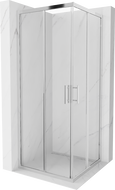 Mexen Rio kvadratna tuš kabina 80 x 80 cm, prozorna, krom - 860-080-080-01-00