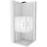 Mexen Rio ruutdušikabiin 70 x 70 cm, valged triibud, kroom - 860-070-070-01-20