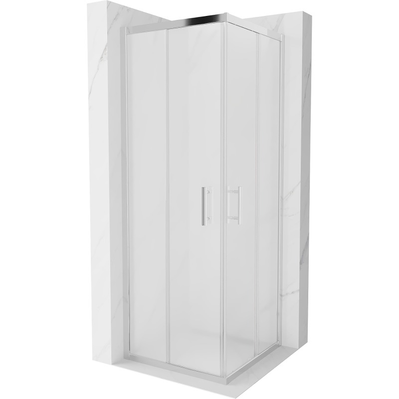 Mexen Rio cabine de douche carrée 70 x 70 cm, givrée, chromée - 860-070-070-01-30