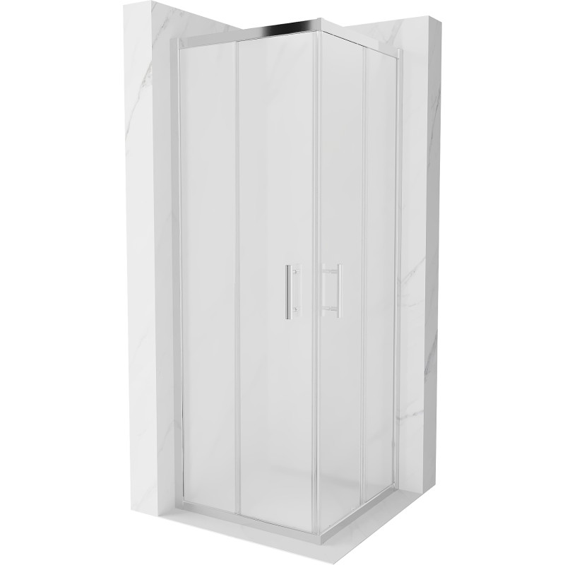 Mexen Rio ruudukujuline dušinurk 70 x 70 cm, mattklaas, kroom - 860-070-070-01-30