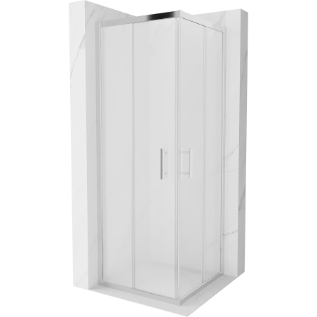 Mexen Rio cabine de duche quadrada 70 x 70 cm, fosco, cromado - 860-070-070-01-30